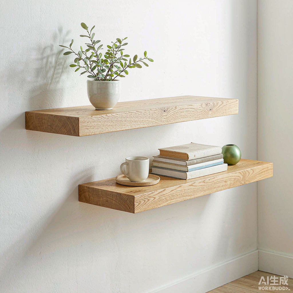 Floating wall shelves